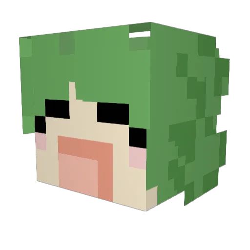 CATGRLS Minecraft avatar head, 3D render