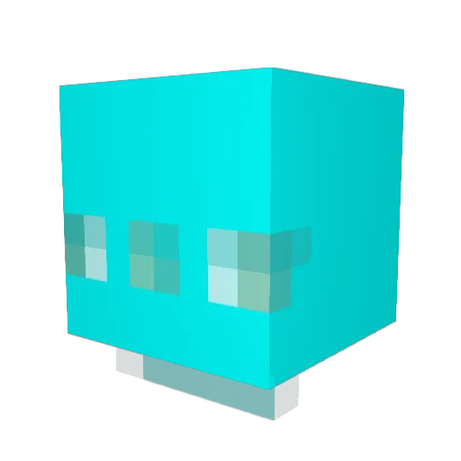CATICI Minecraft avatar head, 3D render
