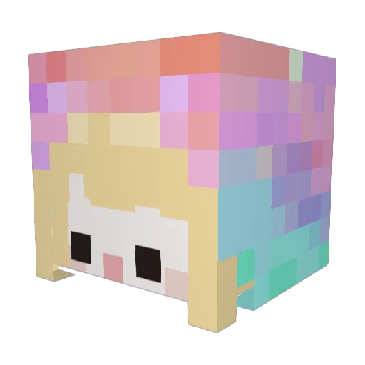 CATOY Minecraft avatar head, 3D render