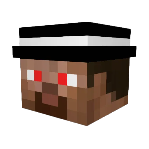 CAUA006 Minecraft avatar head, 3D render