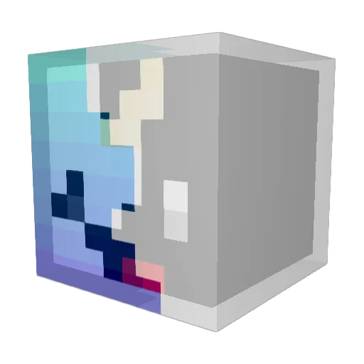 CAUX9019 Minecraft avatar head, 3D render