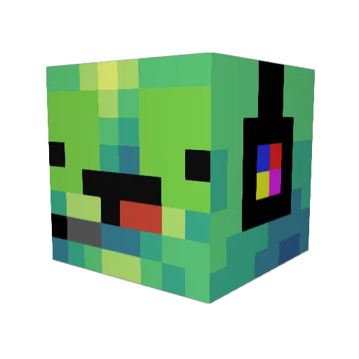 CAVlvin Minecraft avatar head, 3D render