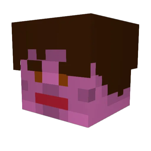 CAZAZZA Minecraft avatar head, 3D render
