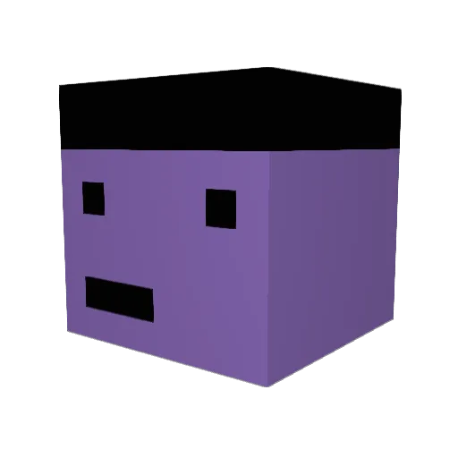 CAZ_78 Minecraft avatar head, 3D render
