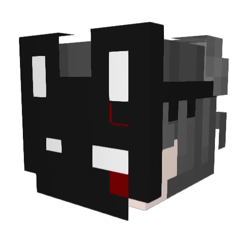 CA_0 Minecraft avatar head, 3D render