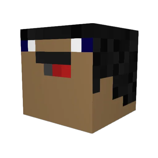 CB3_Bot Minecraft avatar head, 3D render