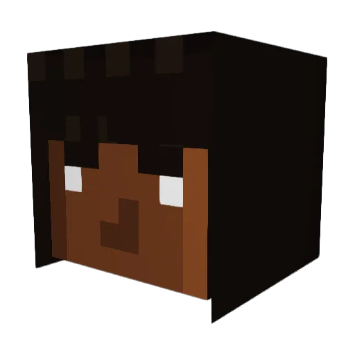 CB400m Minecraft avatar head, 3D render