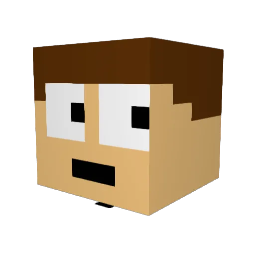CB454 Minecraft avatar head, 3D render