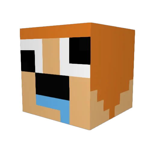 CBA_jellyfish Minecraft avatar head, 3D render