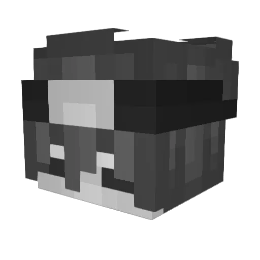 CBGG Minecraft avatar head, 3D render