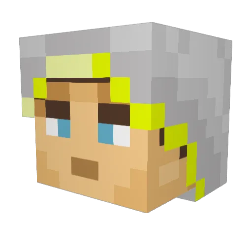 CBGenius Minecraft avatar head, 3D render