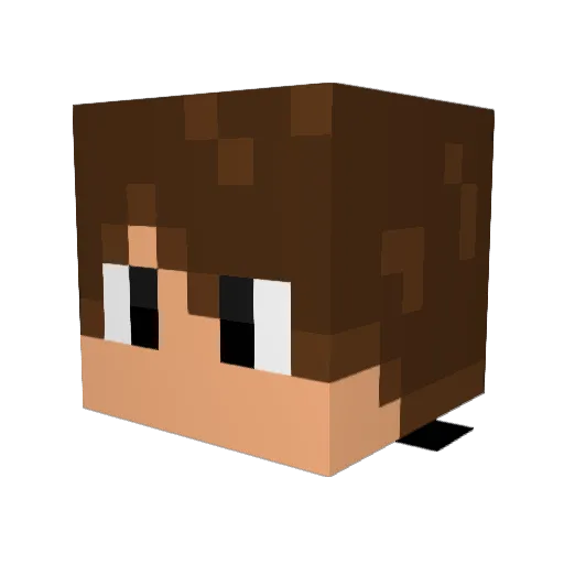 CBL_YuhHeard Minecraft avatar head, 3D render