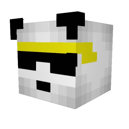 CBMdelta Minecraft avatar head, 3D render