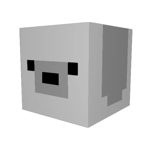 CBSU659 Minecraft avatar head, 3D render