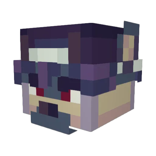CBT666 Minecraft avatar head, 3D render
