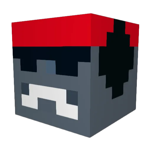 CBWolck Minecraft avatar head, 3D render