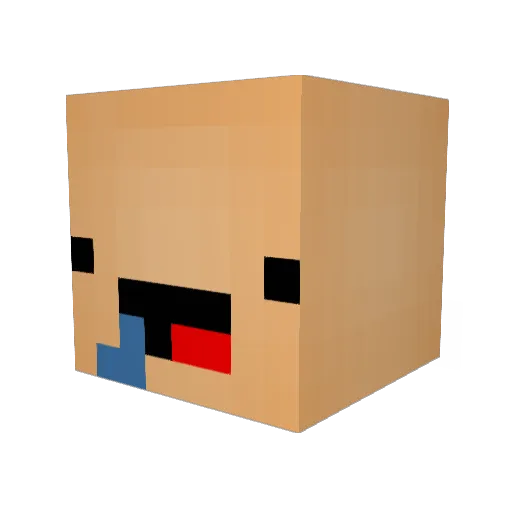 CBX400 Minecraft avatar head, 3D render