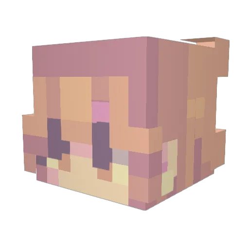 CB_P3 Minecraft avatar head, 3D render