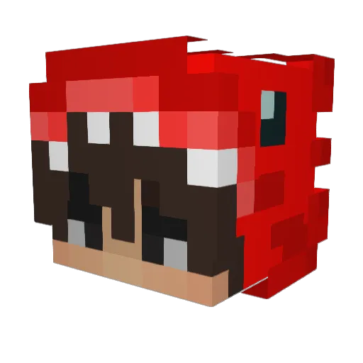 CBabe5 Minecraft avatar head, 3D render