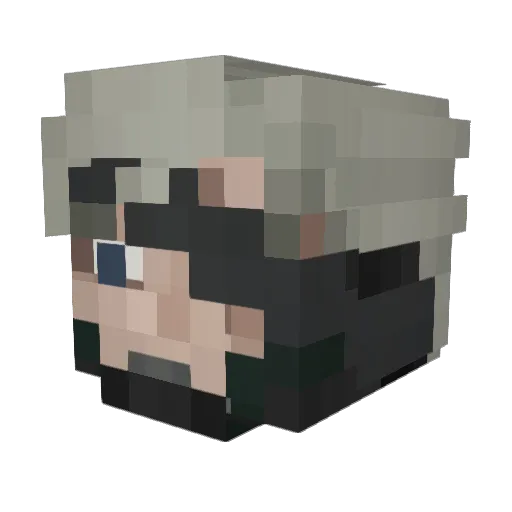 CC1PH3R Minecraft avatar head, 3D render