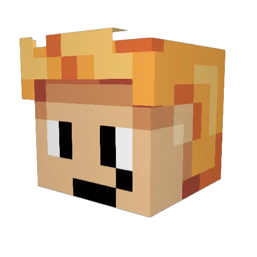 CC3215 Minecraft avatar head, 3D render