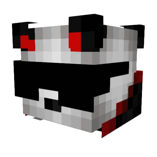 CC32_YT Minecraft avatar head, 3D render