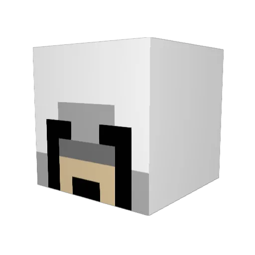 CCB0814 Minecraft avatar head, 3D render