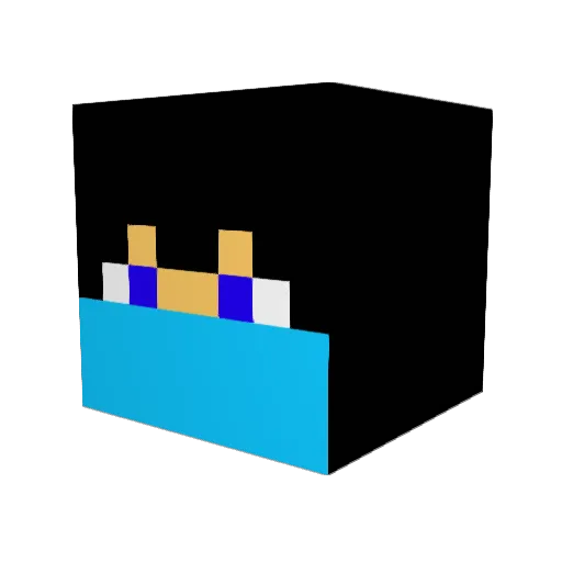 CCB_Captian Minecraft avatar head, 3D render