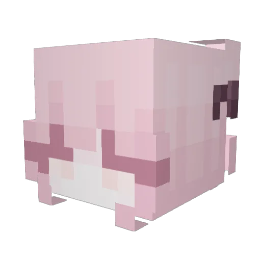 CCBlux Minecraft avatar head, 3D render