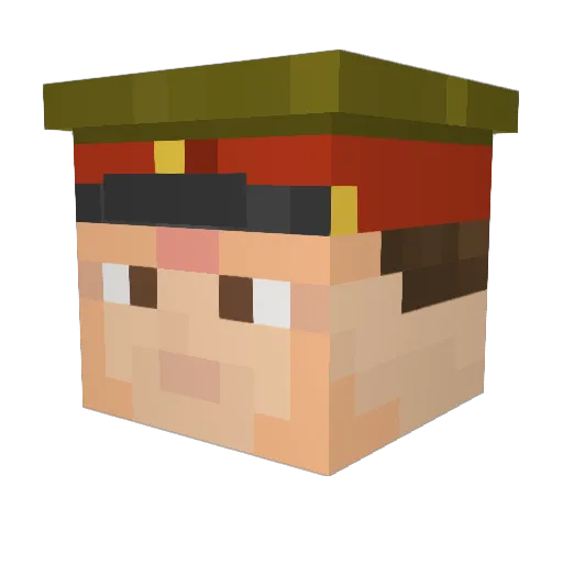 CCC1408 Minecraft avatar head, 3D render