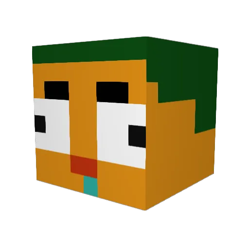 CCCC_ovo Minecraft avatar head, 3D render