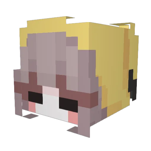 CCCMOON Minecraft avatar head, 3D render