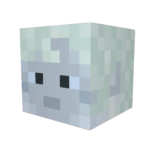 CCC_736 Minecraft avatar head, 3D render