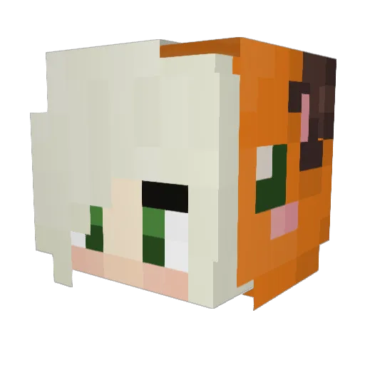 CCDD1124 Minecraft avatar head, 3D render
