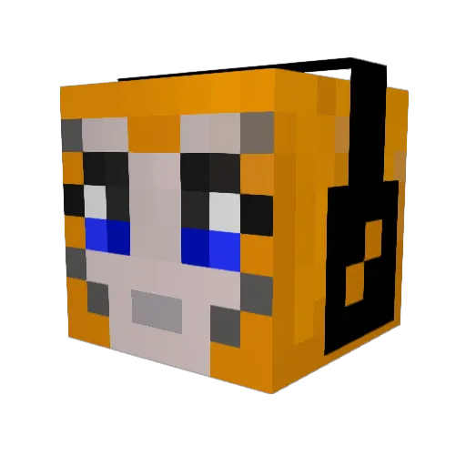 CCFC04 Minecraft avatar head, 3D render