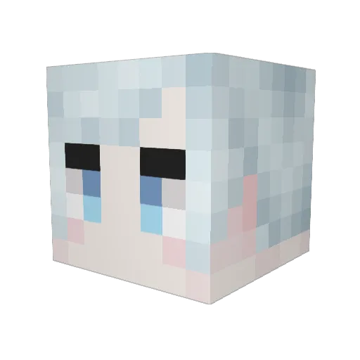 CCHDCD Minecraft avatar head, 3D render
