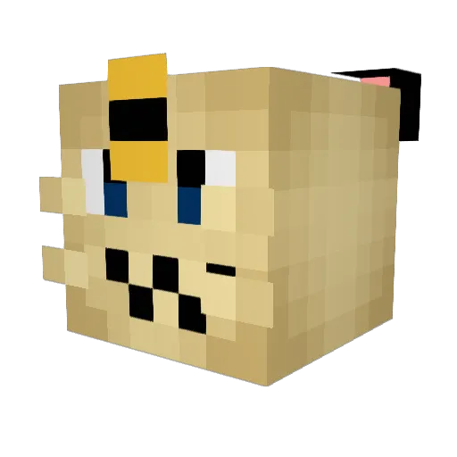 CCHOBBES2 Minecraft avatar head, 3D render