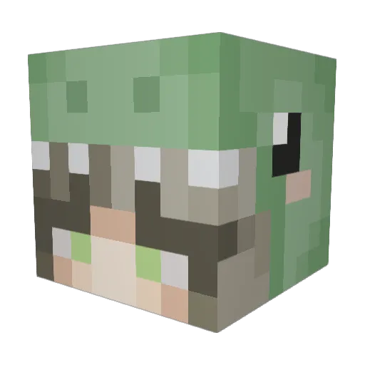 CCPP_23 Minecraft avatar head, 3D render