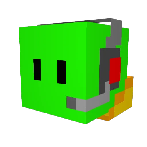CCTL312 Minecraft avatar head, 3D render