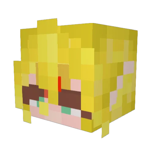 CCak3 Minecraft avatar head, 3D render