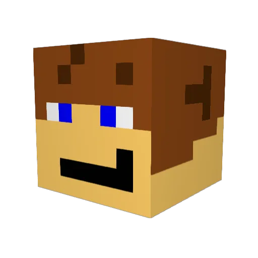 CCappy Minecraft avatar head, 3D render