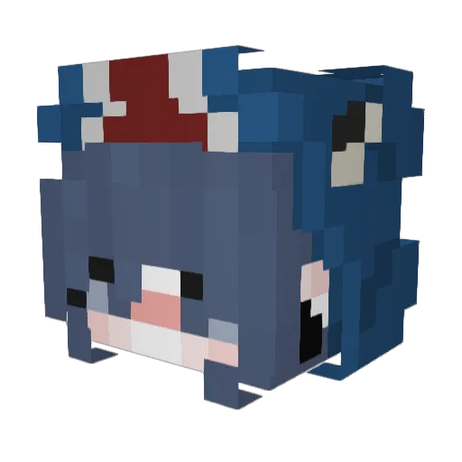CCest Minecraft avatar head, 3D render