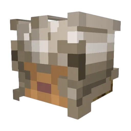 CClawed Minecraft avatar head, 3D render