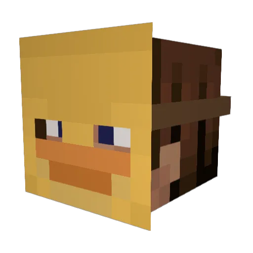 CCobean Minecraft avatar head, 3D render