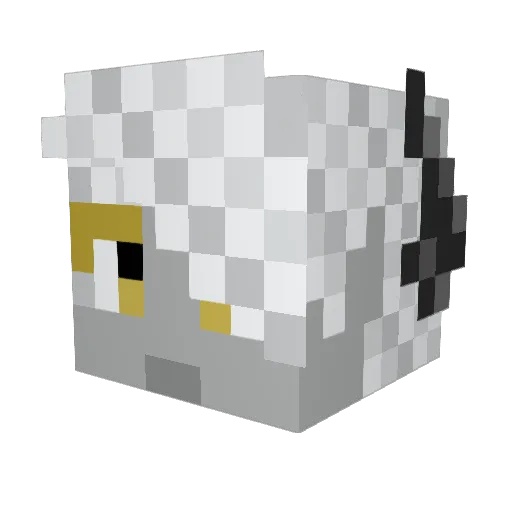 CCproductionz Minecraft avatar head, 3D render