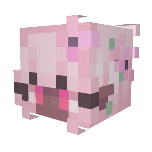 CCsagaa Minecraft avatar head, 3D render