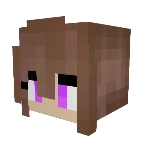 CD912 Minecraft avatar head, 3D render