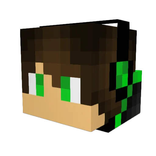 CDAWG9887 Minecraft avatar head, 3D render