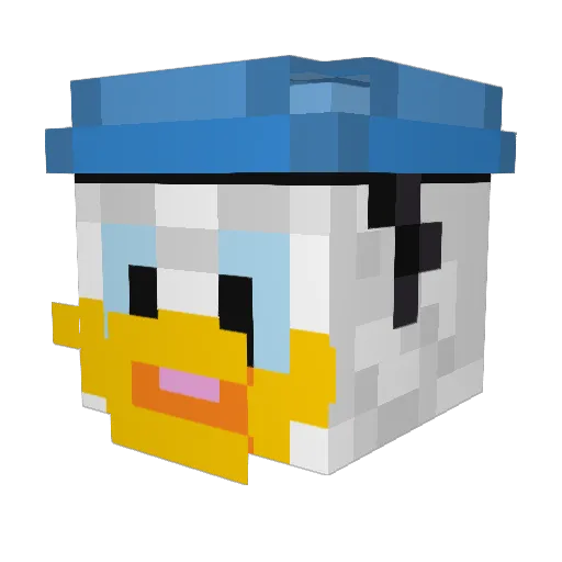 CDBB123 Minecraft avatar head, 3D render