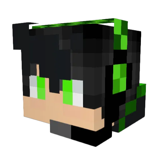 CDCafk Minecraft avatar head, 3D render